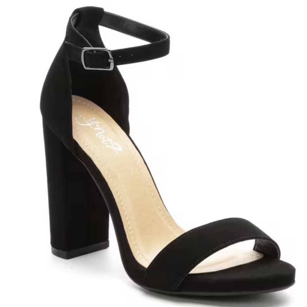 Y-Not? Shriner Block Heels in Black Nubuck